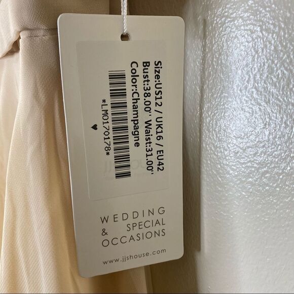 JJs House Strapless Pleated Dress Sz 12 - Picture 10 of 11